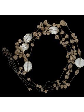 Elegant Glam Multi-Strand Crystal Glass Beaded Necklace